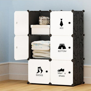 NEW Simple wardrobe DIY PP portable storage box multi-layer clothes storage box sorting clothes box storage cabinet