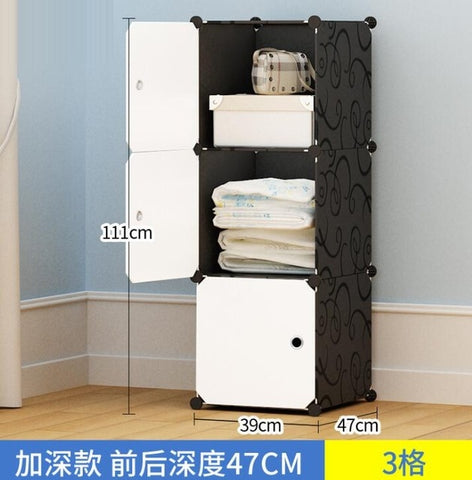 NEW Simple wardrobe DIY PP portable storage box multi-layer clothes storage box sorting clothes box storage cabinet