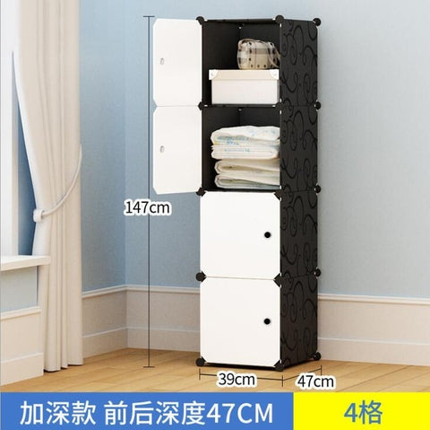 NEW Simple wardrobe DIY PP portable storage box multi-layer clothes storage box sorting clothes box storage cabinet