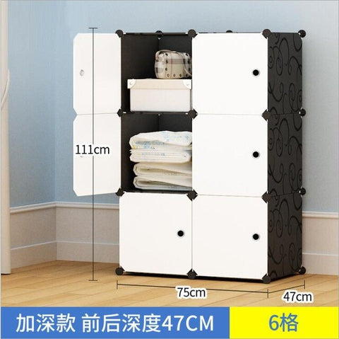 NEW Simple wardrobe DIY PP portable storage box multi-layer clothes storage box sorting clothes box storage cabinet