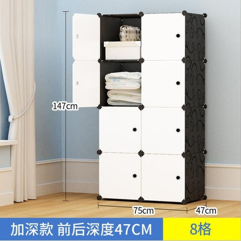 NEW Simple wardrobe DIY PP portable storage box multi-layer clothes storage box sorting clothes box storage cabinet