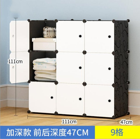 NEW Simple wardrobe DIY PP portable storage box multi-layer clothes storage box sorting clothes box storage cabinet