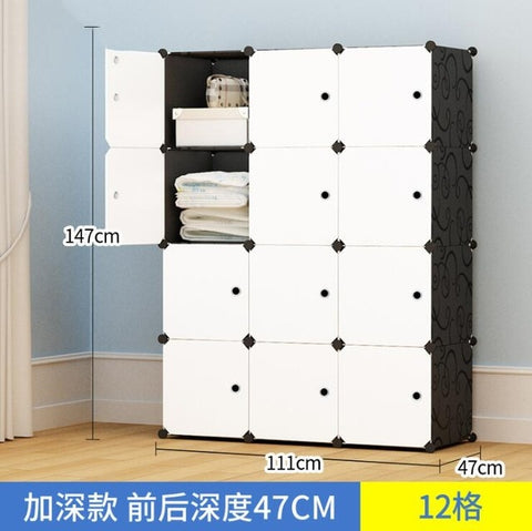 NEW Simple wardrobe DIY PP portable storage box multi-layer clothes storage box sorting clothes box storage cabinet