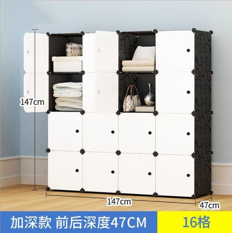 NEW Simple wardrobe DIY PP portable storage box multi-layer clothes storage box sorting clothes box storage cabinet