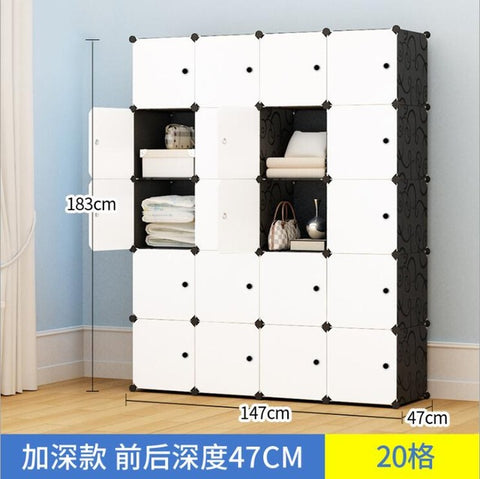 NEW Simple wardrobe DIY PP portable storage box multi-layer clothes storage box sorting clothes box storage cabinet