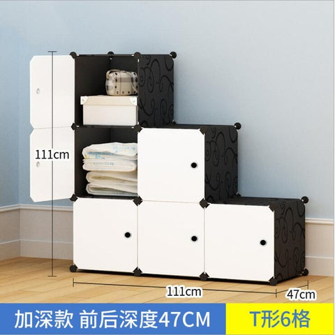 NEW Simple wardrobe DIY PP portable storage box multi-layer clothes storage box sorting clothes box storage cabinet