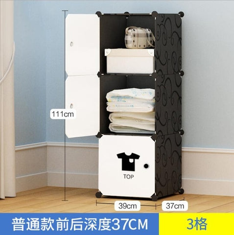 NEW Simple wardrobe DIY PP portable storage box multi-layer clothes storage box sorting clothes box storage cabinet