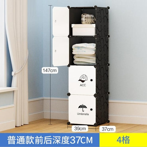 NEW Simple wardrobe DIY PP portable storage box multi-layer clothes storage box sorting clothes box storage cabinet