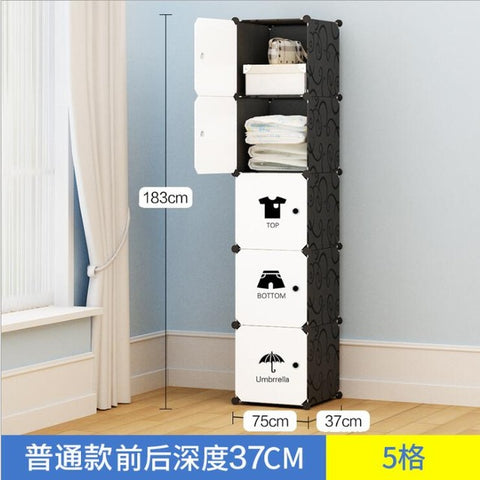 NEW Simple wardrobe DIY PP portable storage box multi-layer clothes storage box sorting clothes box storage cabinet