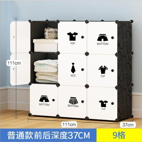 NEW Simple wardrobe DIY PP portable storage box multi-layer clothes storage box sorting clothes box storage cabinet