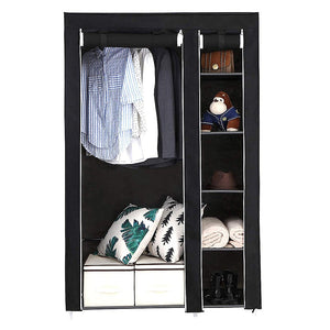 Large Capacity Multi-function Cloth Wardrobe Folding Clothing Storage Cabinet DIY Assembly Reinforcement Wardrobe Closet HWC