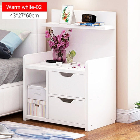 Nightstand Wooden Bedside table With drawer organizer Storage cabinet fashion Mini desk bedroom Furniture