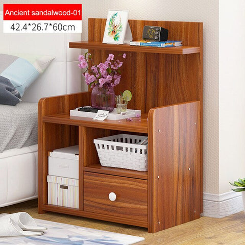 Nightstand Wooden Bedside table With drawer organizer Storage cabinet fashion Mini desk bedroom Furniture