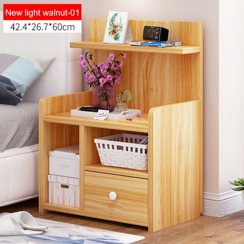 Nightstand Wooden Bedside table With drawer organizer Storage cabinet fashion Mini desk bedroom Furniture