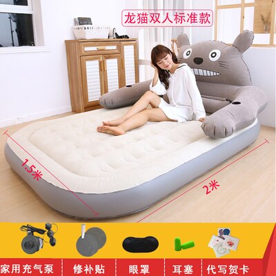 Multifunctional and convenient air bed Double mattress Cartoon lazy couch Chinchilla bed tatami Rice thick folding bed