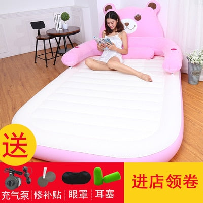 Multifunctional and convenient air bed Double mattress Cartoon lazy couch Chinchilla bed tatami Rice thick folding bed