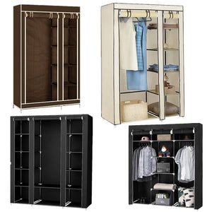 Cloth Wardrobe Furniture Storage Cabinet Fabric Closet Folding Non Woven Portable Waterproof Reinforcement Dustproof Bedroom New