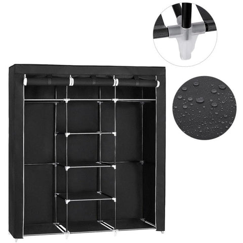 Cloth Wardrobe Furniture Storage Cabinet Fabric Closet Folding Non Woven Portable Waterproof Reinforcement Dustproof Bedroom New