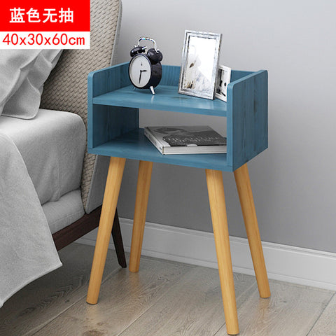 Nordic Simple Modern Bedside Table Shelf 2 Drawers Nordic Cubicle Bedroom Furniture Storage Box Storage Basket Nightstand