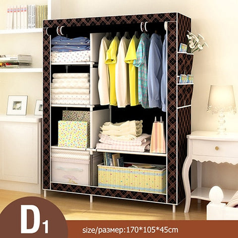 Bedroom Multipurpose Non-woven Cloth Wardrobe Folding Portable Clothing Storage Cabinet Dustproof Cloth Closet Home Furniture