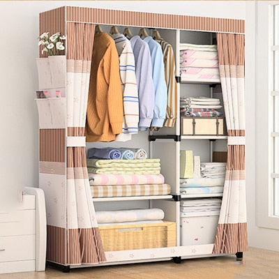 DIY Non-woven fold Portable Storage  furniture When the quarter wardrobe  Cabinet bedroom furniture wardrobe bedroom organ