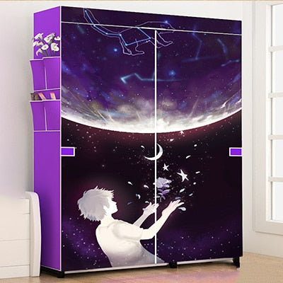 DIY Non-woven fold Portable Storage  furniture When the quarter wardrobe  Cabinet bedroom furniture wardrobe bedroom organ