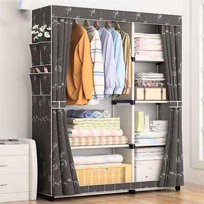 DIY Non-woven fold Portable Storage  furniture When the quarter wardrobe  Cabinet bedroom furniture wardrobe bedroom organ