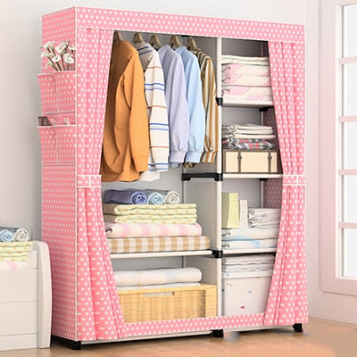 DIY Non-woven fold Portable Storage  furniture When the quarter wardrobe  Cabinet bedroom furniture wardrobe bedroom organ